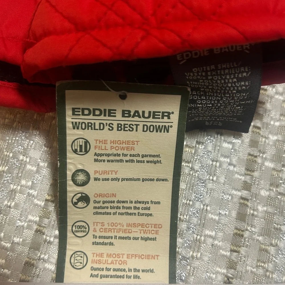 Eddie Bauer Red Lodge Goose Down Gloves L/XL NWT